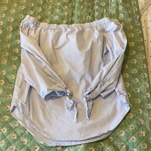 Off The Shoulder Blue Top